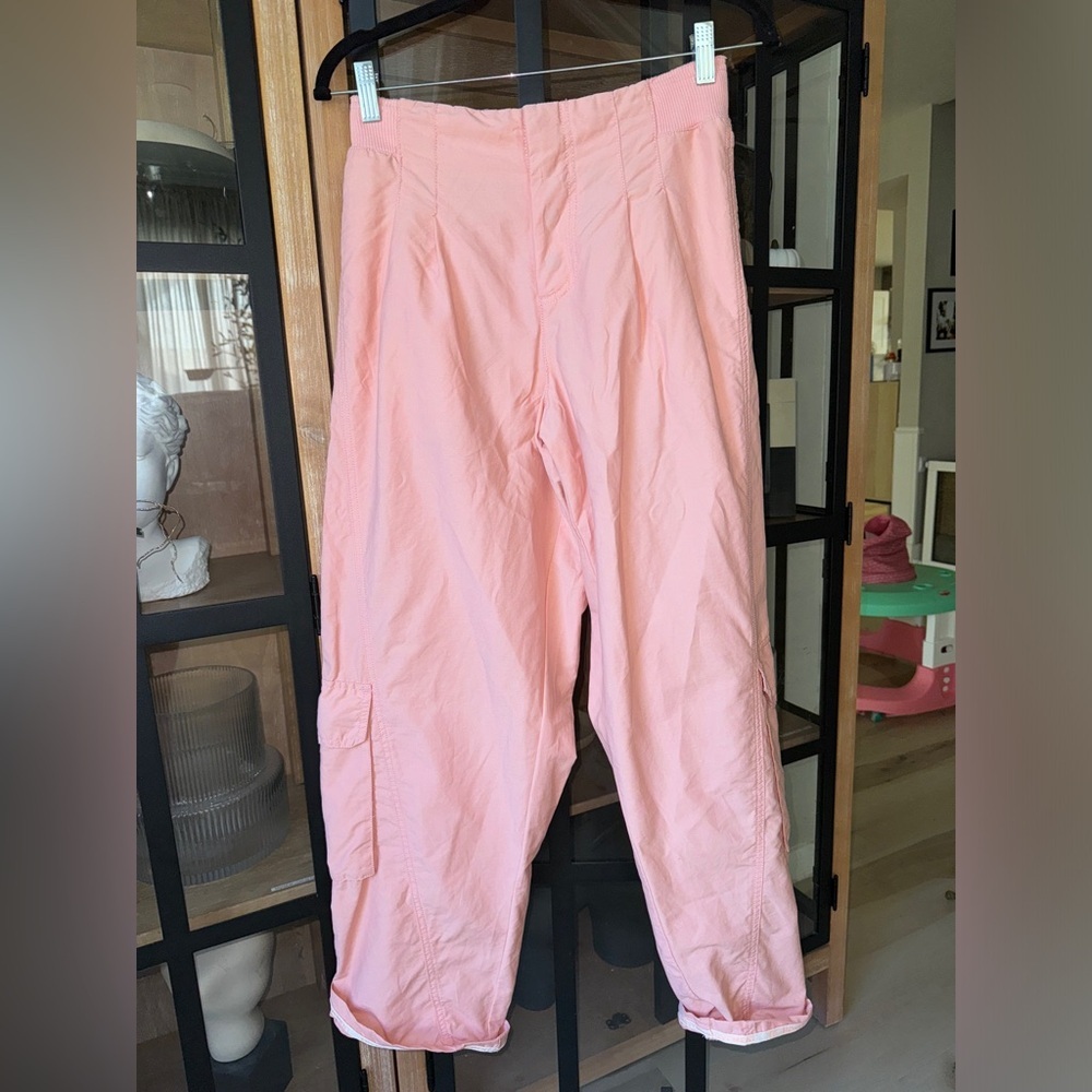 FP Movement Mesmerize Me Cargo Pants barrel dance low rise neon peach dance cuff - Picture 12 of 12